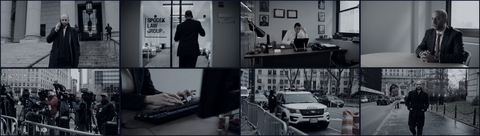 The firm at work - eight frames, graded dark